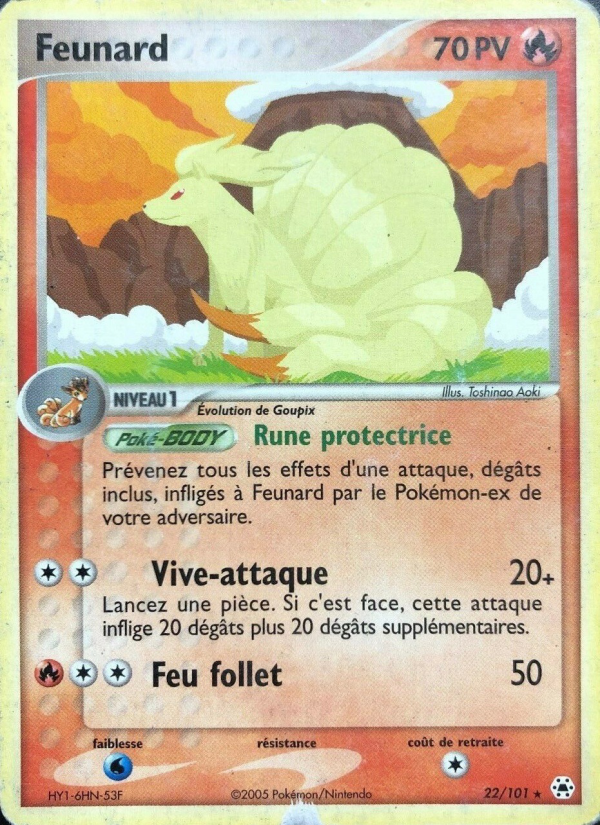 Feunard 22 — EX Hidden Legends (French Pokémon TCG card)