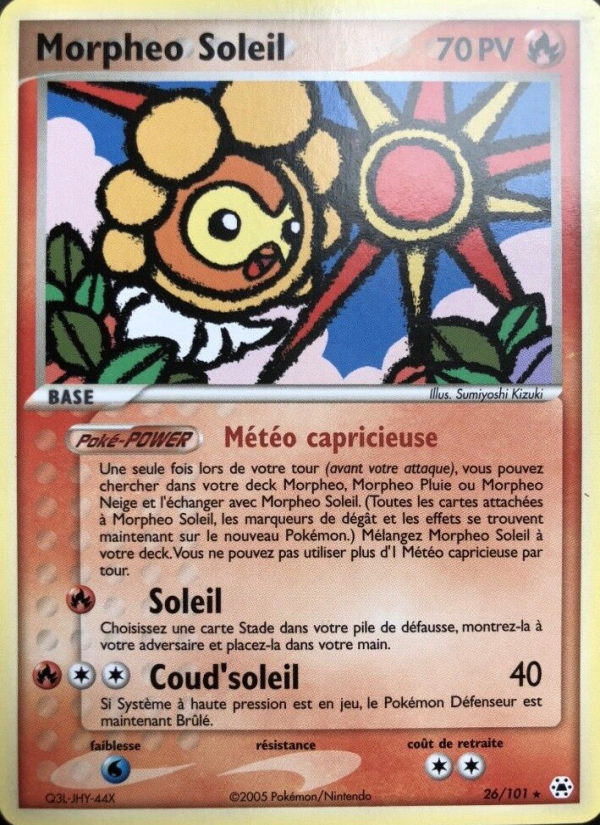 Morpheo Soleil 26 — EX Hidden Legends (French Pokémon TCG card)
