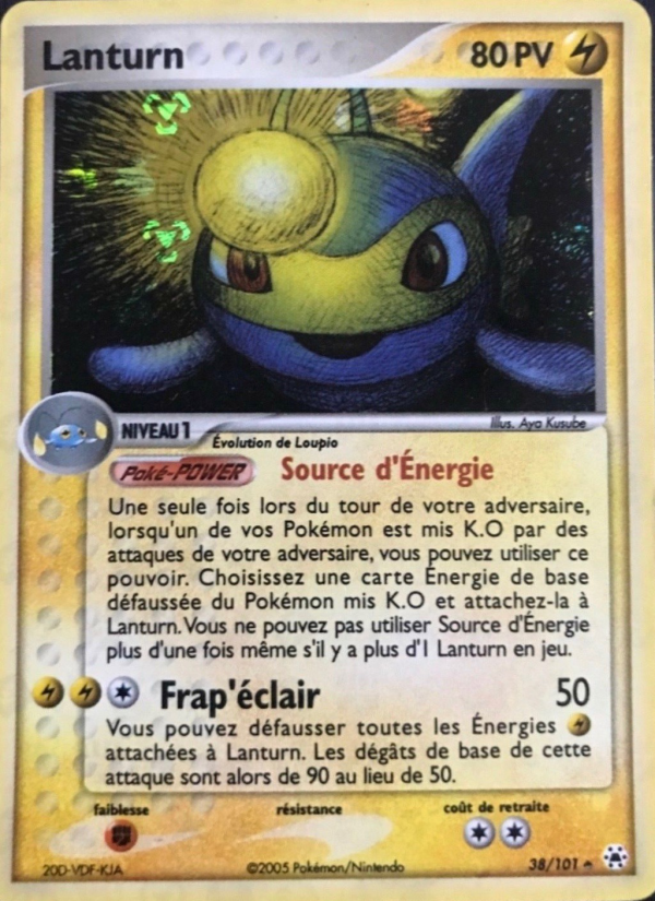 Lanturn 38 — EX Hidden Legends (French Pokémon TCG card)