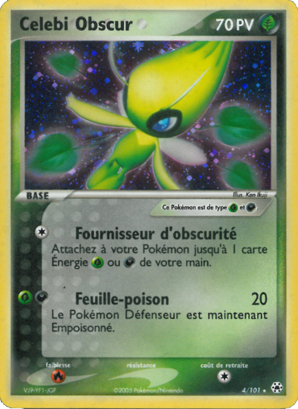 Celebi Obscur 4 — EX Hidden Legends (French Pokémon TCG card)