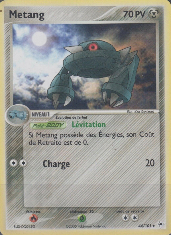 Metang 44 — EX Hidden Legends (French Pokémon TCG card)