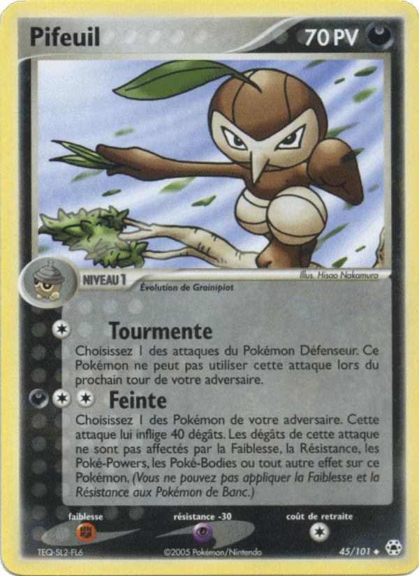 Pifeuil 45 — EX Hidden Legends (French Pokémon TCG card)