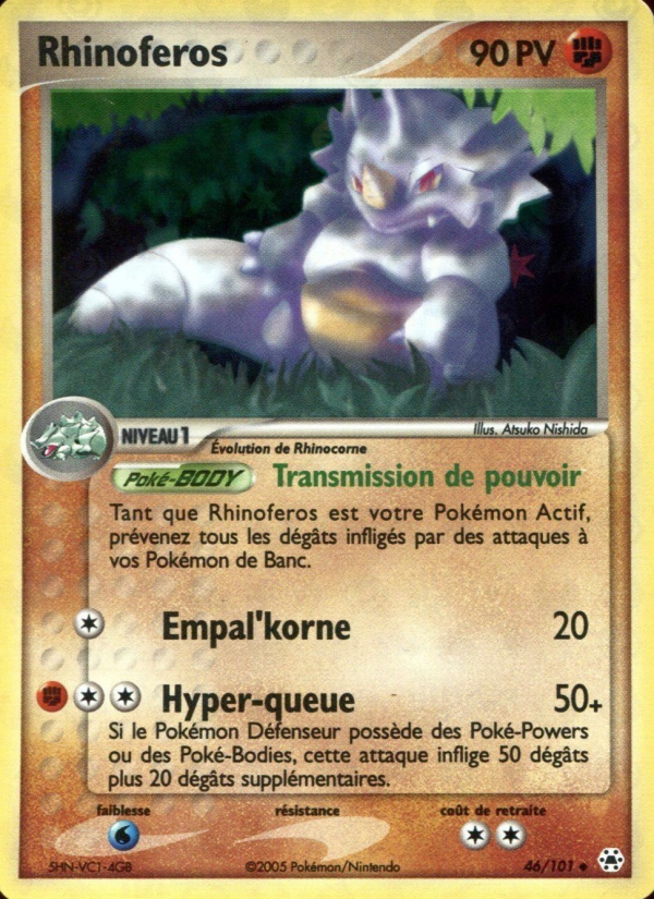 Rhinoferos 46 — EX Hidden Legends (French Pokémon TCG card)