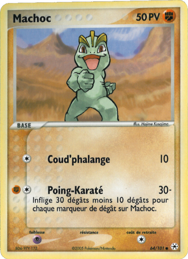 Machoc 64 — EX Hidden Legends (French Pokémon TCG card)