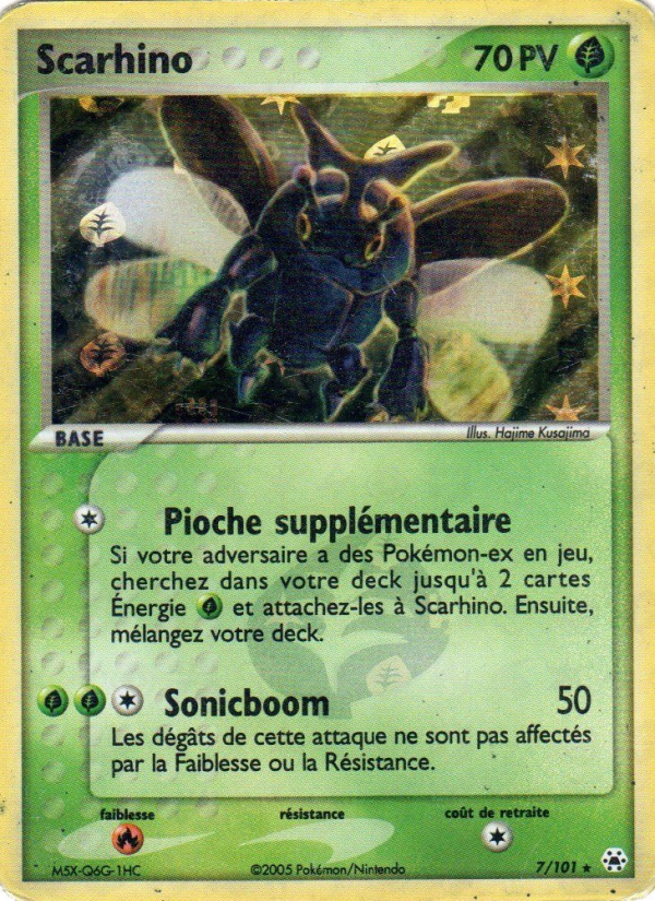 Scarhino 7 — EX Hidden Legends (French Pokémon TCG card)