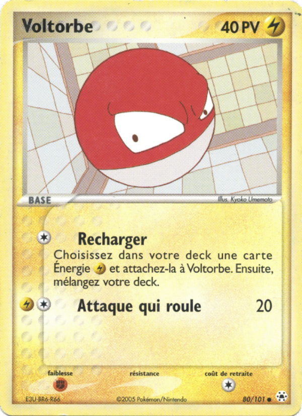 Voltorbe 80 — EX Hidden Legends (French Pokémon TCG card)