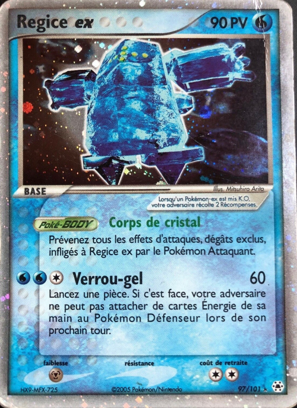 Regice ex 97 — EX Hidden Legends (French Pokémon TCG card)