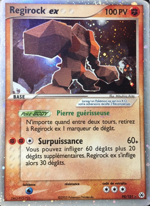 Regirock ex 98 — EX Hidden Legends (French Pokémon TCG card)