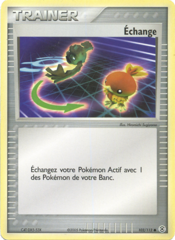Échange 102 — EX FireRed & LeafGreen (French Pokémon TCG card)