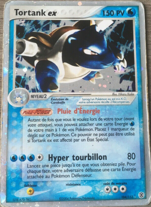 Tortank ex 104 — EX FireRed & LeafGreen (French Pokémon TCG card)