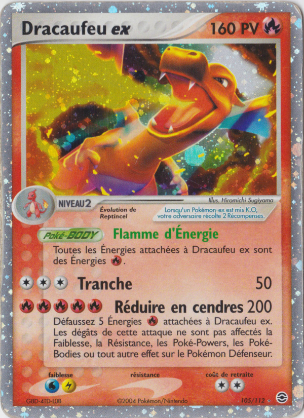 Dracaufeu ex 105 — EX FireRed & LeafGreen (French Pokémon TCG card)