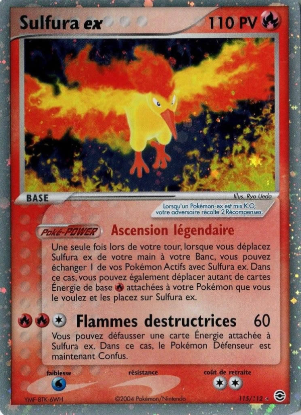 Sulfura ex 115 — EX FireRed & LeafGreen (French Pokémon TCG card)