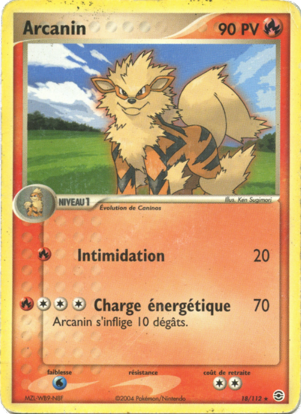Arcanin 18 — EX FireRed & LeafGreen (French Pokémon TCG card)