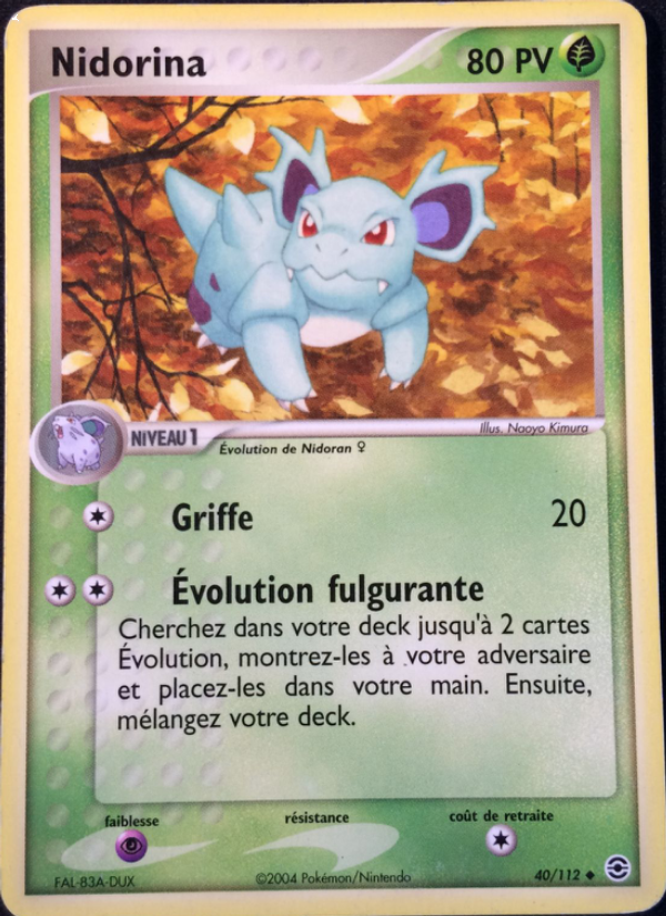 Nidorina 40 — EX FireRed & LeafGreen (French Pokémon TCG card)