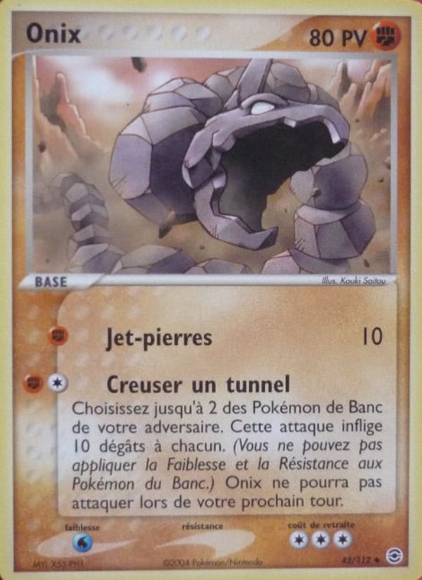 Onix 42 — EX FireRed & LeafGreen (French Pokémon TCG card)