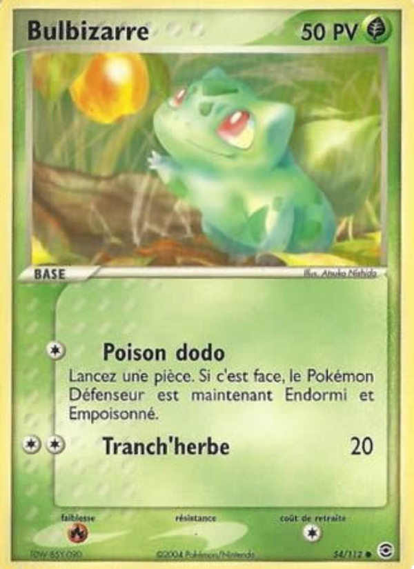 Bulbizarre 54 — EX FireRed & LeafGreen (French Pokémon TCG card)