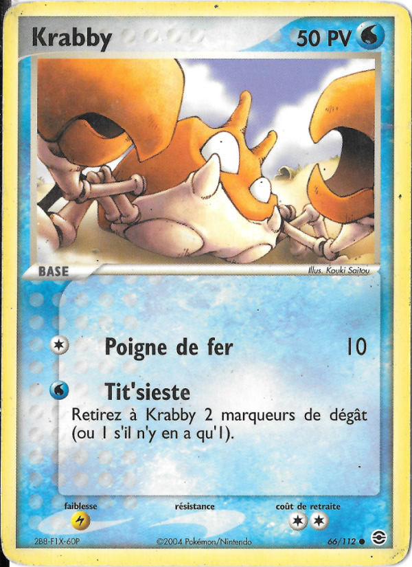 Krabby 66 — EX FireRed & LeafGreen (French Pokémon TCG card)
