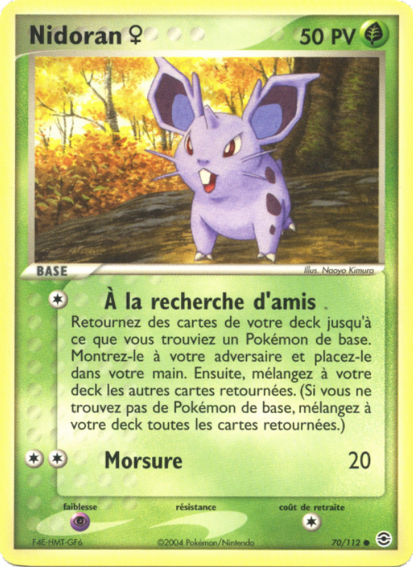 Nidoran ♀ 70 — EX FireRed & LeafGreen (French Pokémon TCG card)