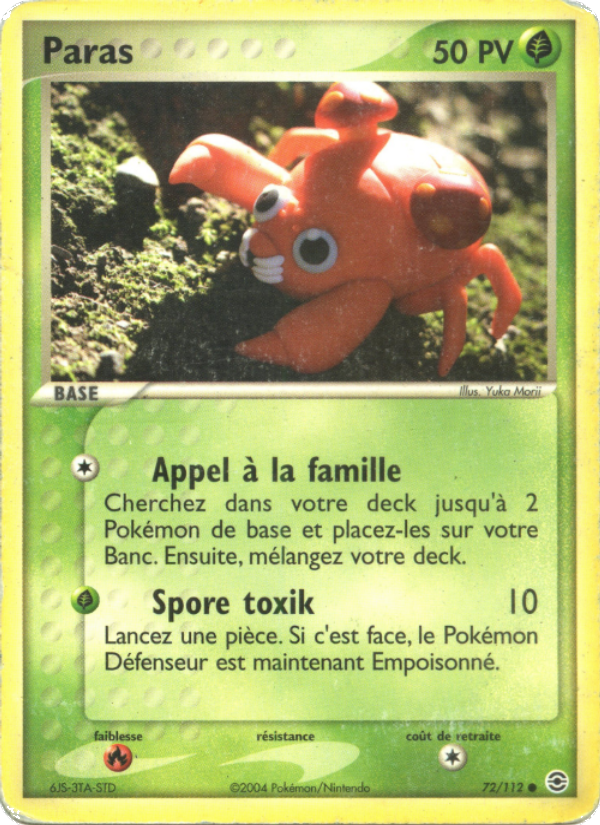 Paras 72 — EX FireRed & LeafGreen (French Pokémon TCG card)