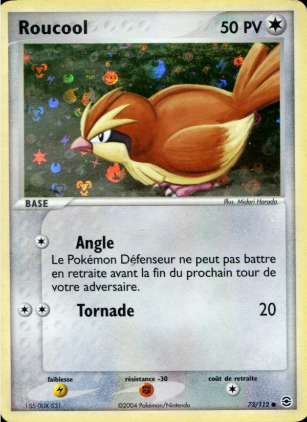 Roucool 73 — EX FireRed & LeafGreen (French Pokémon TCG card)