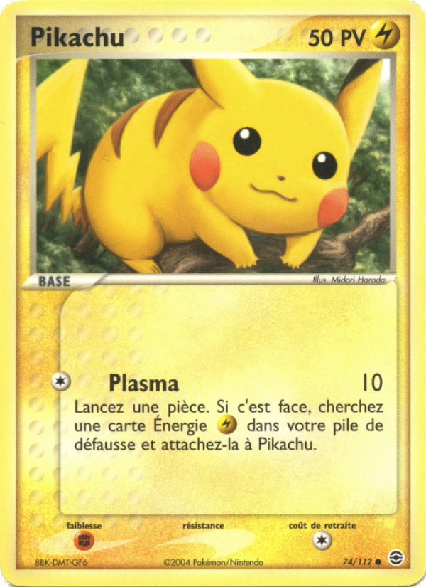 Pikachu 74 — EX FireRed & LeafGreen (French Pokémon TCG card)