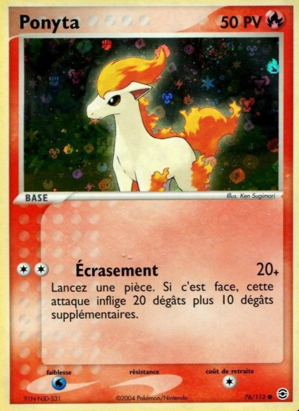Ponyta 76 — EX FireRed & LeafGreen (French Pokémon TCG card)