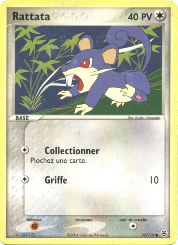 Rattata 77 — EX FireRed & LeafGreen (French Pokémon TCG card)