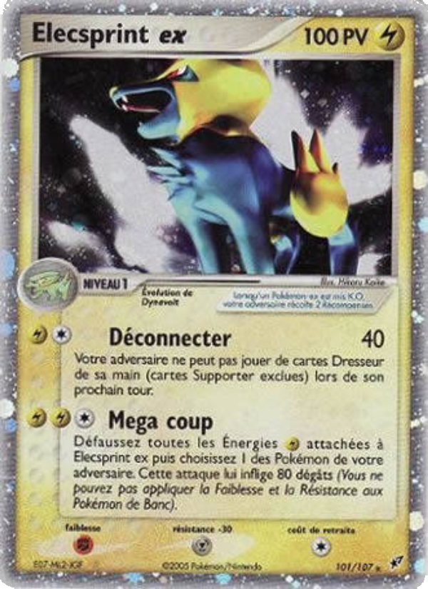 Elecsprint ex 101 — EX Deoxys (French Pokémon TCG card)