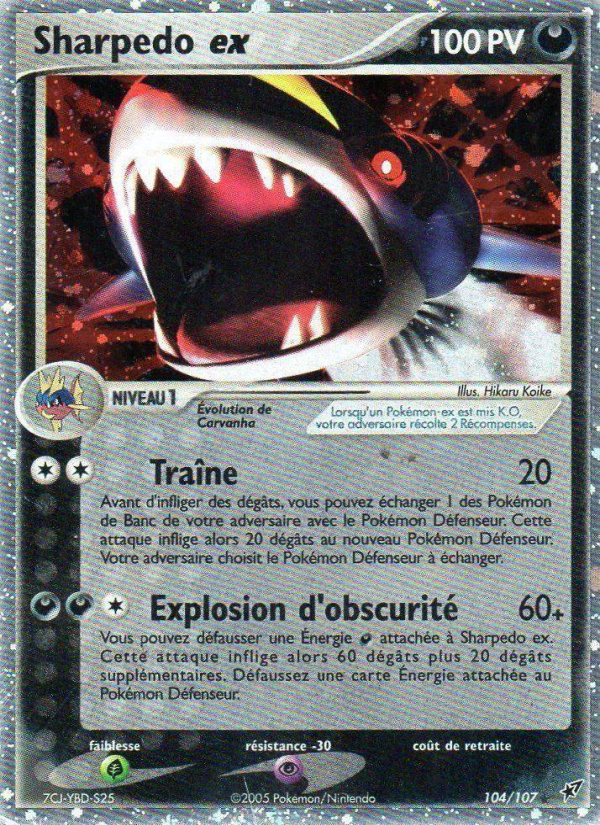 Sharpedo ex 104 — EX Deoxys (French Pokémon TCG card)