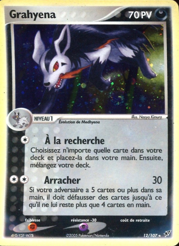 Grahyena 12 — EX Deoxys (French Pokémon TCG card)