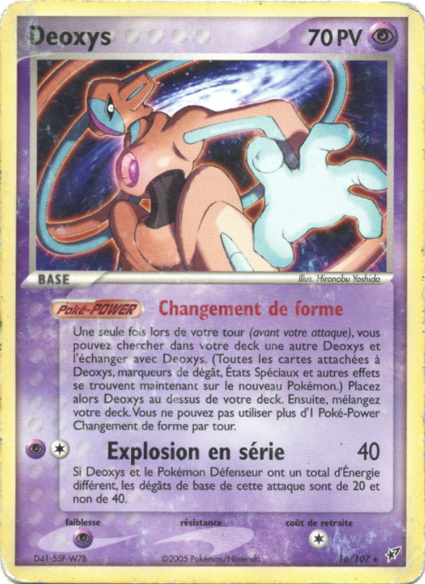 Deoxys 16 — EX Deoxys (French Pokémon TCG card)