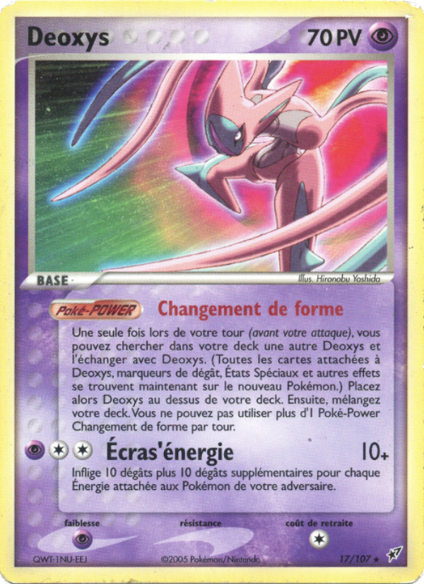 Deoxys 17 — EX Deoxys (French Pokémon TCG card)