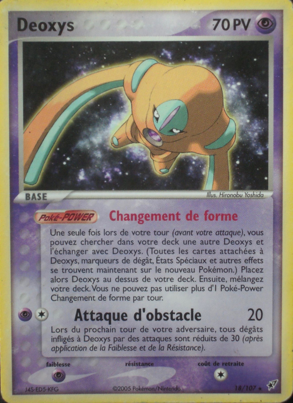 Deoxys 18 — EX Deoxys (French Pokémon TCG card)