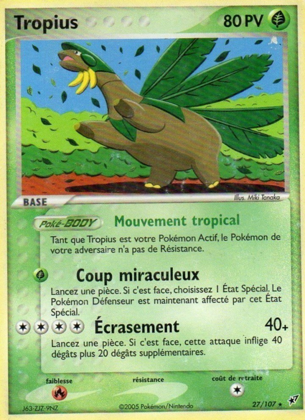 Tropius 27 — EX Deoxys (French Pokémon TCG card)