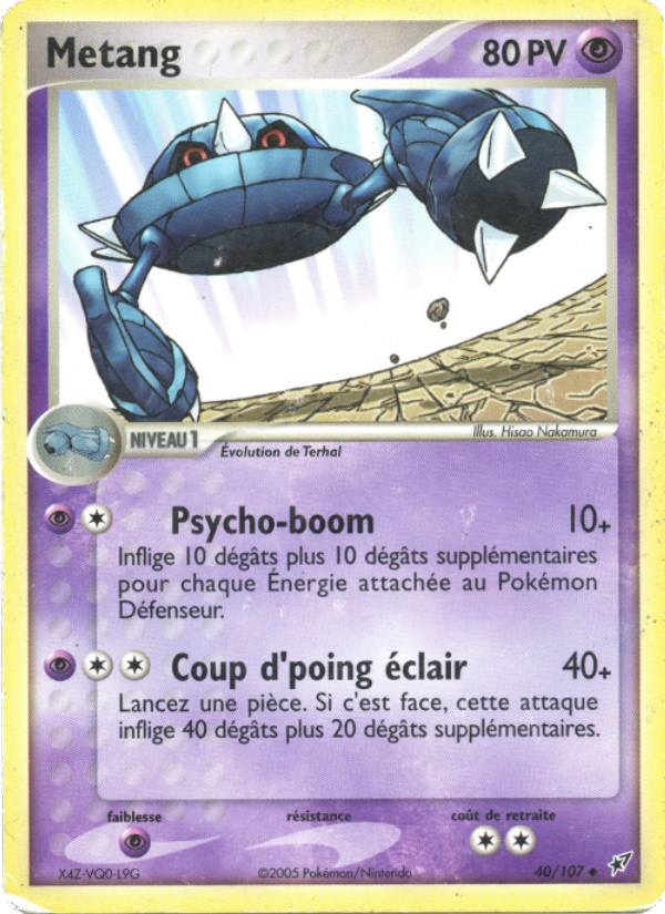 Metang 40 — EX Deoxys (French Pokémon TCG card)