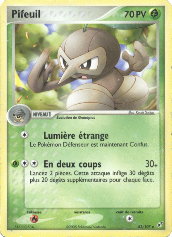 Pifeuil 43 — EX Deoxys (French Pokémon TCG card)