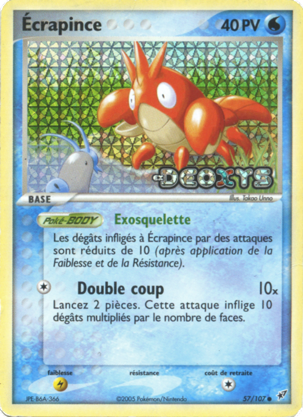 Écrapince 57 — EX Deoxys (French Pokémon TCG card)