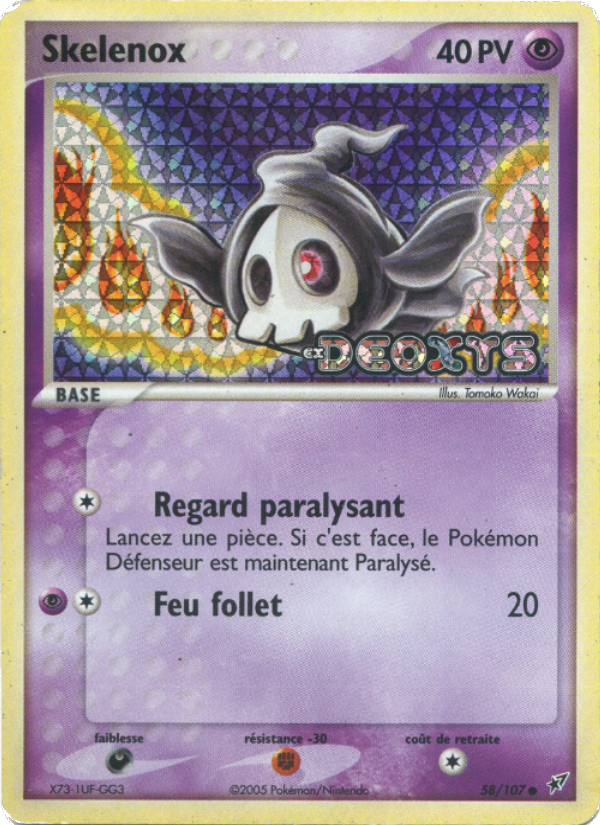 Skelenox 58 — EX Deoxys (French Pokémon TCG card)