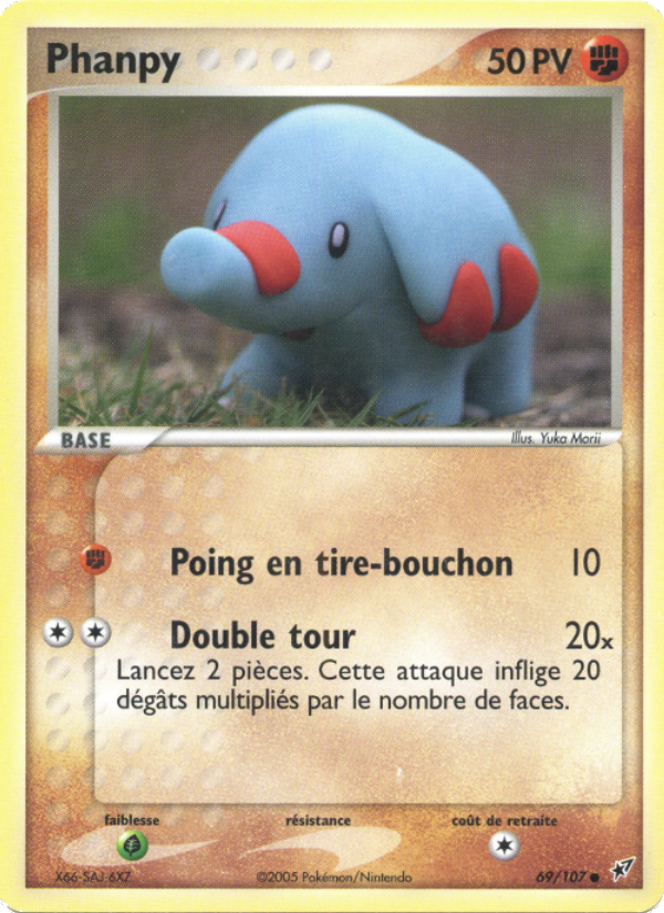 Phanpy 69 — EX Deoxys (French Pokémon TCG card)