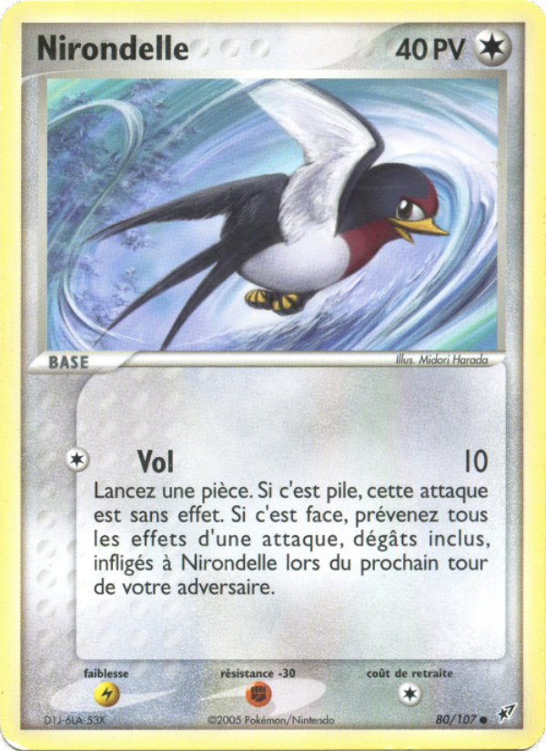 Nirondelle 80 — EX Deoxys (French Pokémon TCG card)