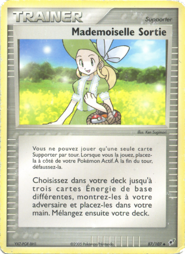 Mademoiselle Sortie 87 — EX Deoxys (French Pokémon TCG card)