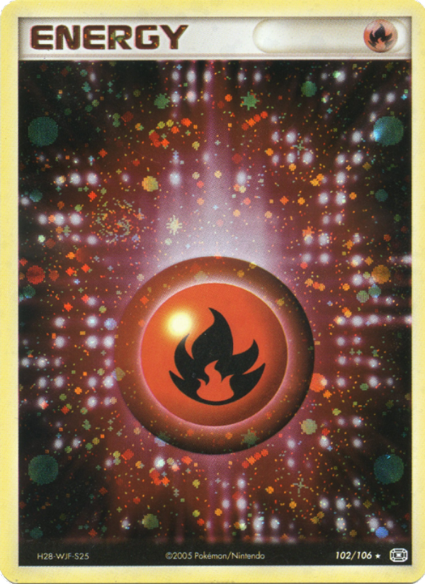 Énergie Feu 102 — EX Emerald (French Pokémon TCG card)