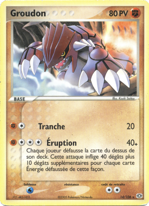 Groudon 14 — EX Emerald (French Pokémon TCG card)