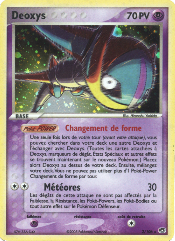 Deoxys 2 — EX Emerald (French Pokémon TCG card)