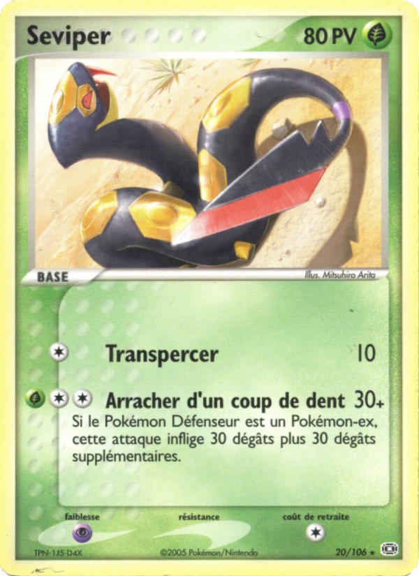 Seviper 20 — EX Emerald (French Pokémon TCG card)
