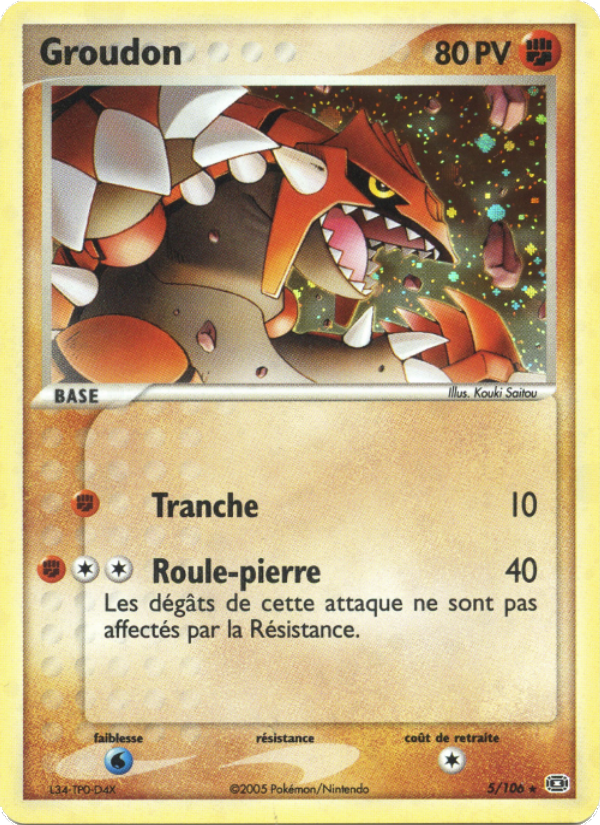 Groudon 5 — EX Emerald (French Pokémon TCG card)