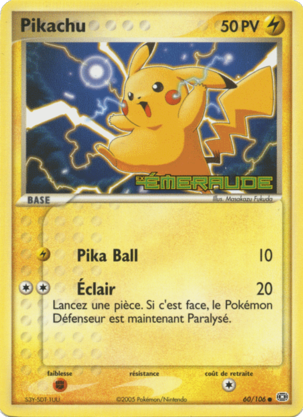 Pikachu 60 — EX Emerald (French Pokémon TCG card)