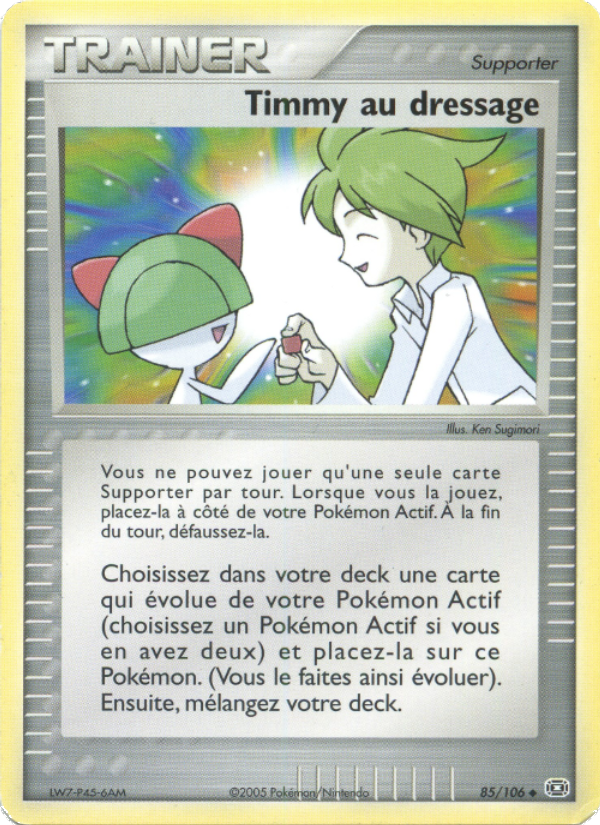Timmy au dressage 85 — EX Emerald (French Pokémon TCG card)