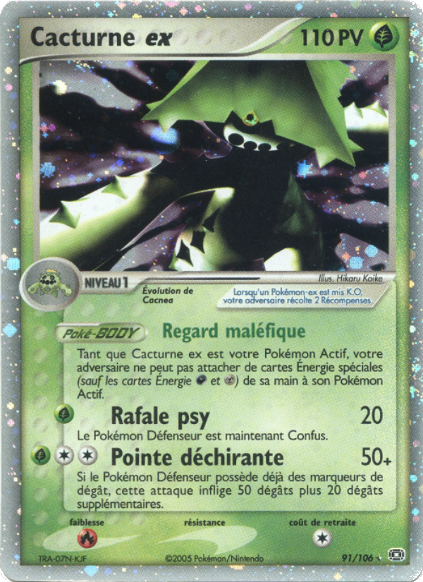 Cacturne ex 91 — EX Emerald (French Pokémon TCG card)