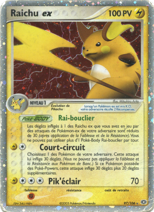 Raichu ex 97 — EX Emerald (French Pokémon TCG card)
